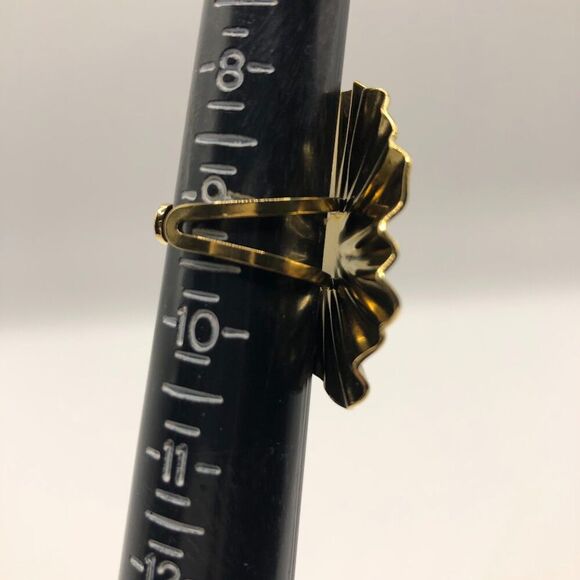 18K Gold Plated Women's Large Ring Adjustable Waterproof Hypoallergenic - Picture 7 of 14